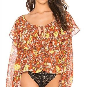 Free People Say It To Me Bodysuit Red Sienna NWT